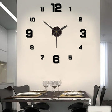 3D Acrylic Mirror Wall Clock Sticker