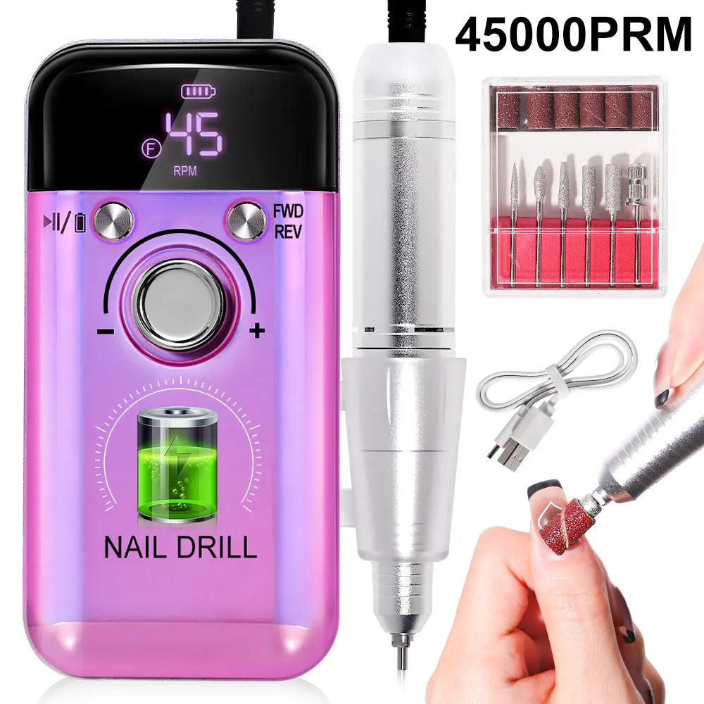 Limegirl 45000RPM Rechargeable Nail Drill